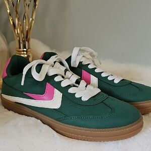 Green and Pink Women's Sneakers